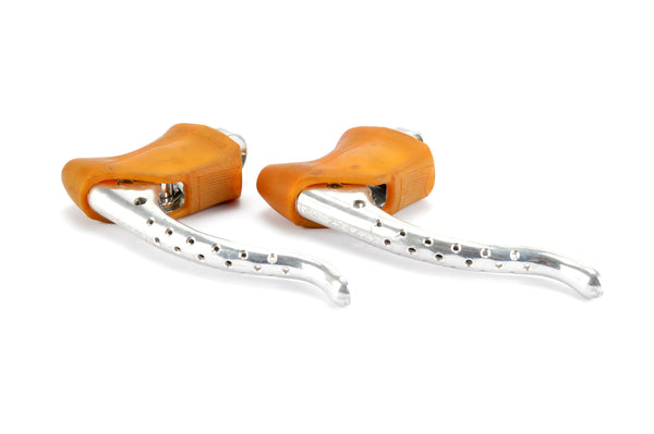 NEW Weinmann Vainqueur 750 brake lever set with brown hoods from the 1980s NOS