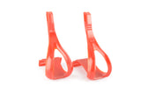 NOS Giant toe clip set in dark red