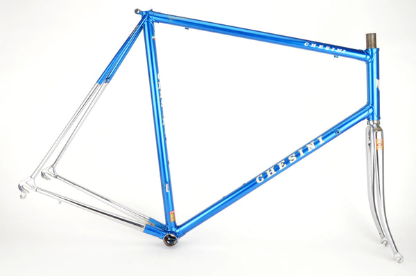 Blue Chesini frame  in 61.5 cm (c-t) / 60 cm (c-c), with Columbus tubing