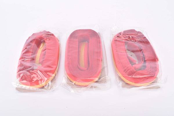 NOS/NIB Red Top-Ribbon handlebar tape Ref. #304 "Le ruban pour guidon" from the 1970s/1980s - 1990s (3 pcs)
