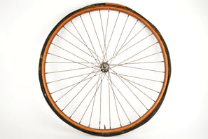 28" Front Wheel with Wooden tubular Rim and Union Hub from 1970s