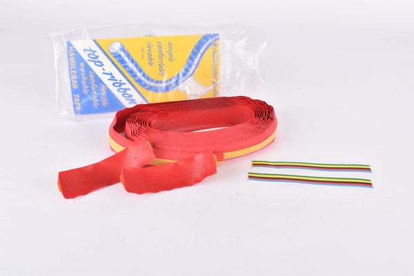 NOS/NIB Red Top-Ribbon handlebar tape Ref. #304 "Le ruban pour guidon" from the 1970s/1980s - 1990s