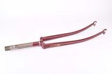 28" Dark Red Steel Fork with Eyelets for Fender