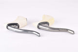 Shimano 105 #BL-1051 aero brake lever set with white hoods from the 1988