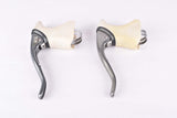 Shimano 105 #BL-1051 aero brake lever set with white hoods from the 1988