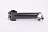 NOS black steel 1 1/8" ahead stem in size 130mm with 25.4mm bar clamp size