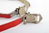 Benotto leather pedal straps (pair) in red frome the 1980s