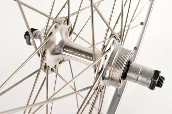 Paire De Roues Mavic MA2 Argent – Moyeux Campagnolo + QR + Cassette – Vélo Course