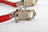 Benotto leather pedal straps (pair) in red frome the 1980s
