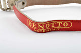 Benotto leather pedal straps (pair) in red frome the 1980s