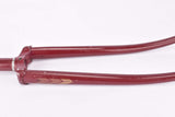 28" Dark Red Steel Fork with Eyelets for Fender