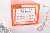 NOS/NIB Phos Iluminazione Proiettore Ciclo front Headlamp #650.82 in 60x45mm for stem mount from the 1970s - 1980s