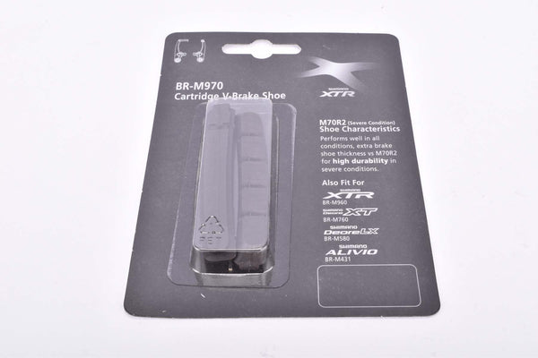 NOS/NIB Shimano XTR #BR-M970 replacement Cartridge V-Brake Shoe (brake pad) set #M70R2 (#Y8AA980200)