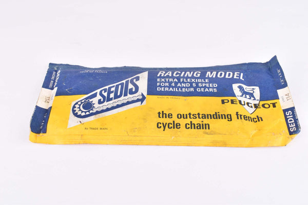 NOS/NIB 4 / 5 speed Sedis 1/2" x 3/32" chain with 114 links Peugeot Racing Model