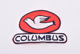 NOS Columbus Steel Tubing vintage bike fabric patch to sew on,  in 95 x 70 mm