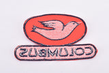 NOS Columbus Steel Tubing vintage bike fabric patch to sew on,  in 95 x 70 mm