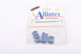 NOS Allintex Aluminium blue anodized light weight tuning crank set chain ring bolts