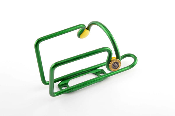 NEW green anodized Elite Ciussi Light Weigth Tubular Alu water bottle cage from 1990s NOS