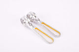 NOS extra light weight Masi / De Rosa / Colnago, Campagnolo Record / Super Record #601 & #602 yellow milled Gear Lever Shifter Set, levers only  from the 1960s - 1970s