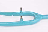 NOS 28" Turquoise Trekking Steel Fork with Eyelets for Fenders and Rack