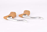Campagnolo (Nuovo) Record #2030 polished brake lever set with brown replacement hoods from the 1960s - 80s