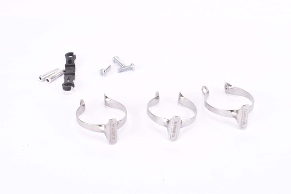 NOS Shimano top tube cable housing guide clip / clamp outer band set