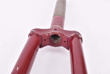 28" Dark Red Steel Fork with Eyelets for Fender