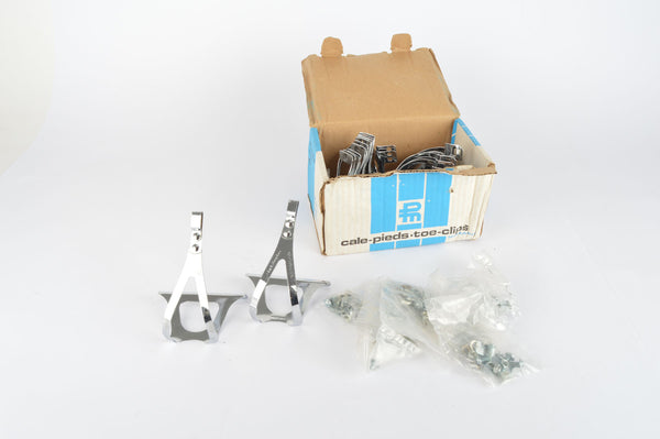 NOS 10pair Christophe #336 steel toe clip set in size M from the 80s incl. small parts