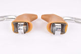 Campagnolo (Nuovo) Record #2030 polished brake lever set with brown replacement hoods from the 1960s - 80s