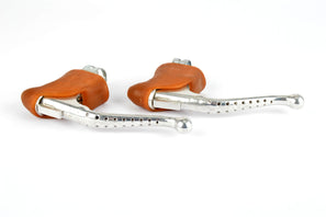 NOS Rare drilled Altenburger non-aero Brake lever Set with original hoods, from the 1980s