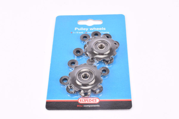 ELVEDES jockey wheels P5, set 2x10 teeth incl. Spacer, for Shimano, Campagnolo, Sram