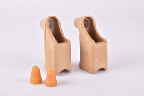 NOS Universal Mod.51/Mod.61/Mod.68 brown brake lever hoods and hood caps from the 1960-70s