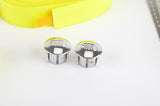 NOS/NIB 3ttt neon-yellow handlebar tape with silver end plugs from the 1990s