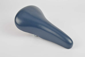 NEW Touring vinyl Saddle in dark blue with seatpost clamp from 1985 NOS