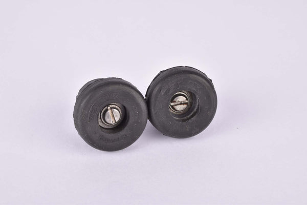 Black Velox screw on handlebar end plugs from the 1970s/80s