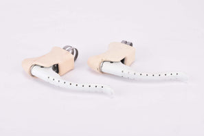 NOS White non aero brake lever set with white hoods