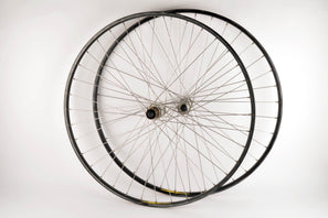 Wheelset with Wolber GTX 2 clincher rims and Shimano 105 #1055 hubs from the 1990s