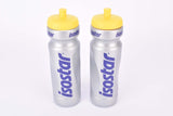 NOS set of 2 Isostar silver/yellow 1000ml water bottles