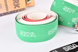 NOS Silva Cork Italian colors handlebar tape in green/white/red from the 1990s