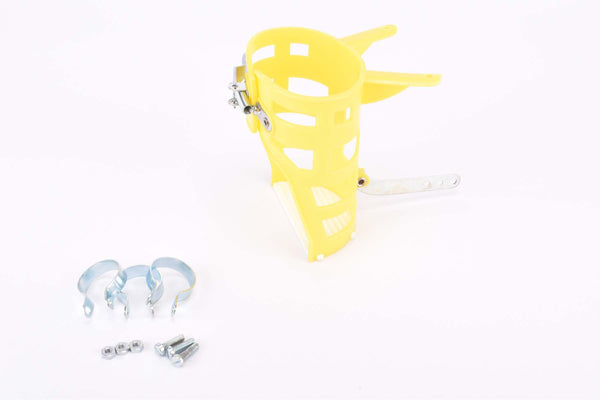 NOS Biemme  #235 yellow water bottle cage for handlebar mount from the 1970s