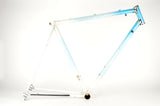 White-Blue frame 56 cm (c-t) / 54.5 cm (c-c) with Chrome Lugs