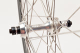 Wheelset with Campagnolo Omega Strada clincher rims and Campagnolo Chorus hubs from the 1980s