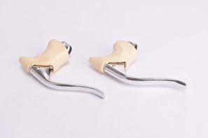 NOS Chang-Star non-aero Brake Levers with anatomic white hoods (Modolo Copy) from the 1980s