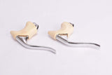 NOS Chang-Star non-aero Brake Levers with anatomic white hoods (Modolo Copy) from the 1980s