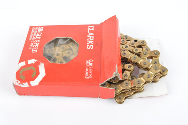Clarks half link gold Singlespeed Chain 1/2inch x 1/8inch with 102 links