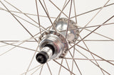 Wheelset with Campagnolo Omega Strada clincher rims and Campagnolo Chorus hubs from the 1980s