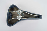 NEW Touring vinyl Saddle in dark blue with seatpost clamp from 1985 NOS