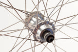 Wheelset with Campagnolo Omega Strada clincher rims and Campagnolo Chorus hubs from the 1980s