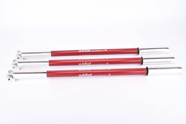 NOS Zefal Competition 4 red/chrome bike pump in 520-560mm for SV-Valve (presta valve/scalverand Ventil) (3 pcs, 10 pcs)