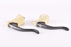 Saccon non-aero Brake Lever Set with white hoods from the 1980s